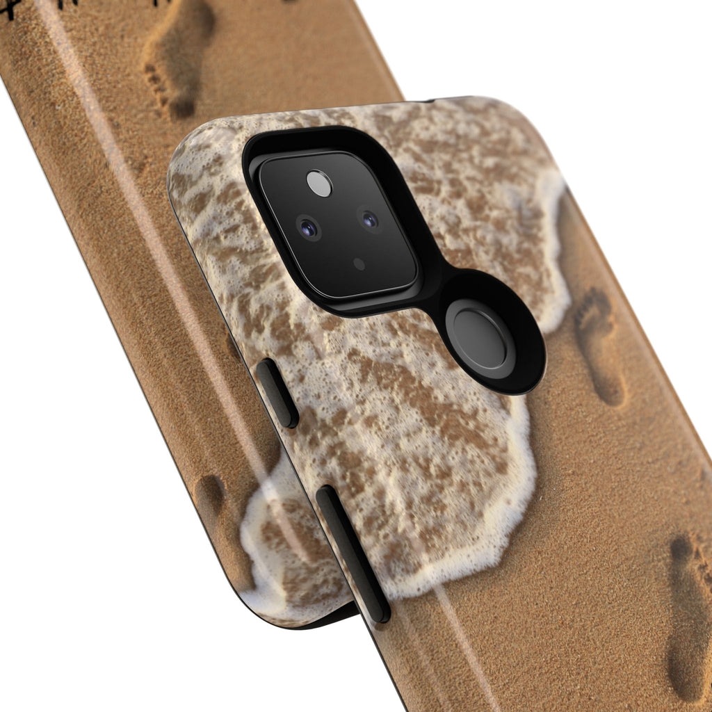 Footprints in the sand phone case