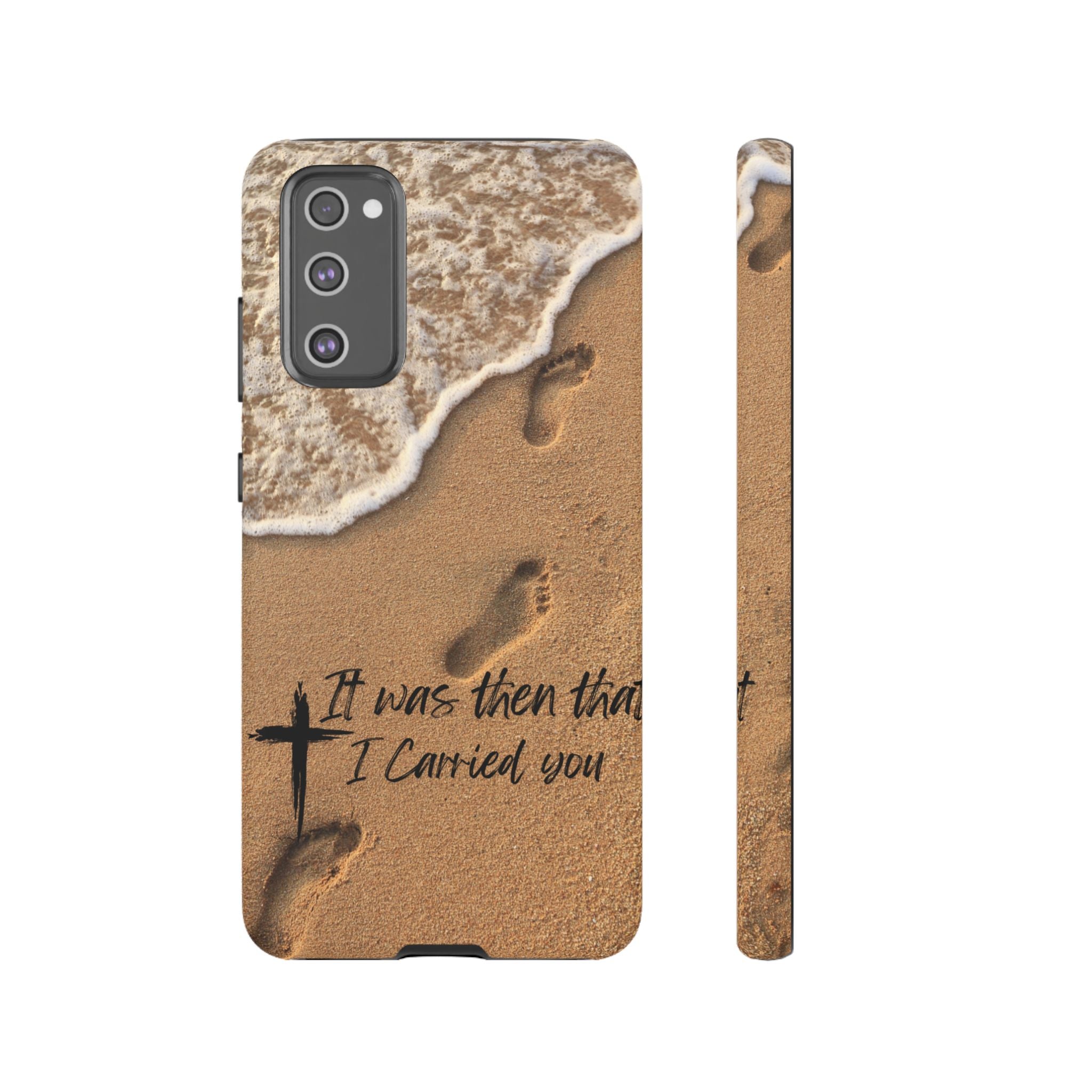 Footprints in the sand phone case