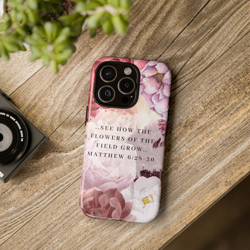 Matthew 6:28 Floral Samsung/Android Phone Case