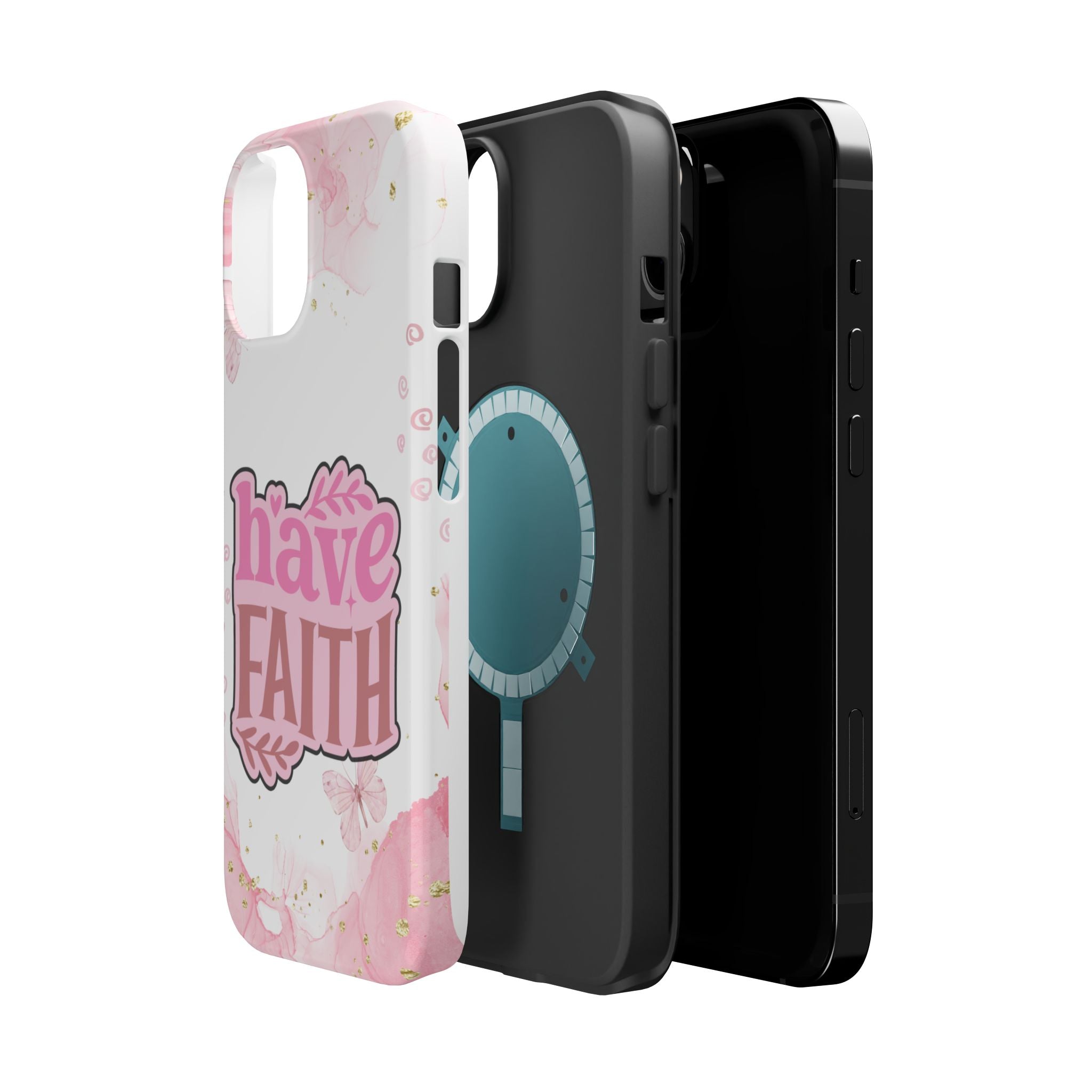Have Faith Pink Butterfly Phone Case