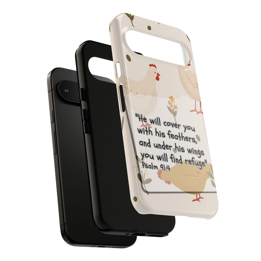Psalm 91:4 Chicken Phone Case