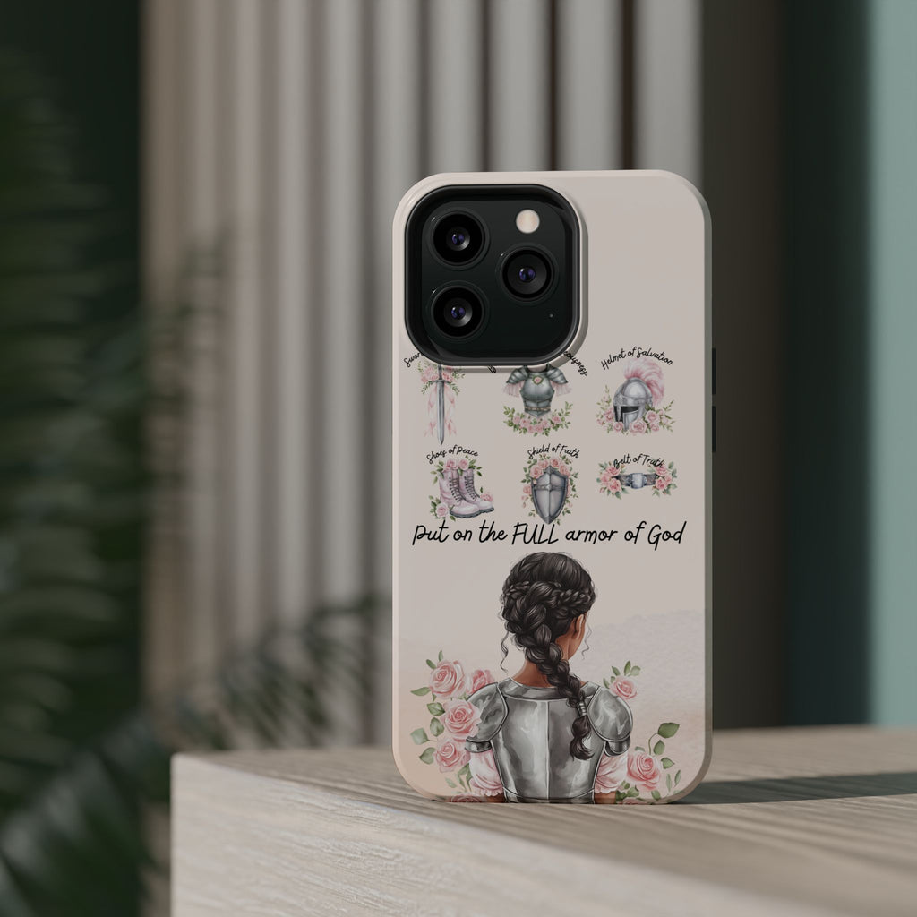 Armor of God (Dark haired woman) phone case