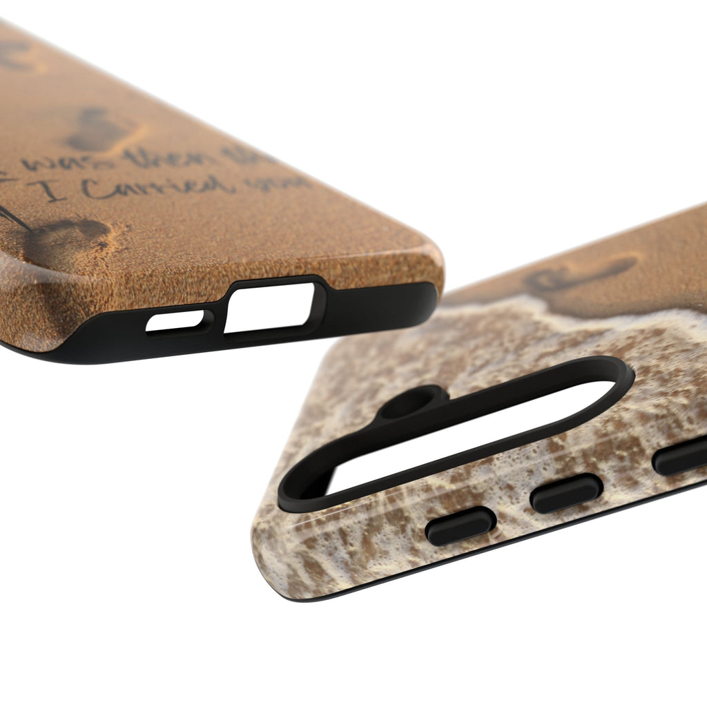 Footprints in the sand phone case