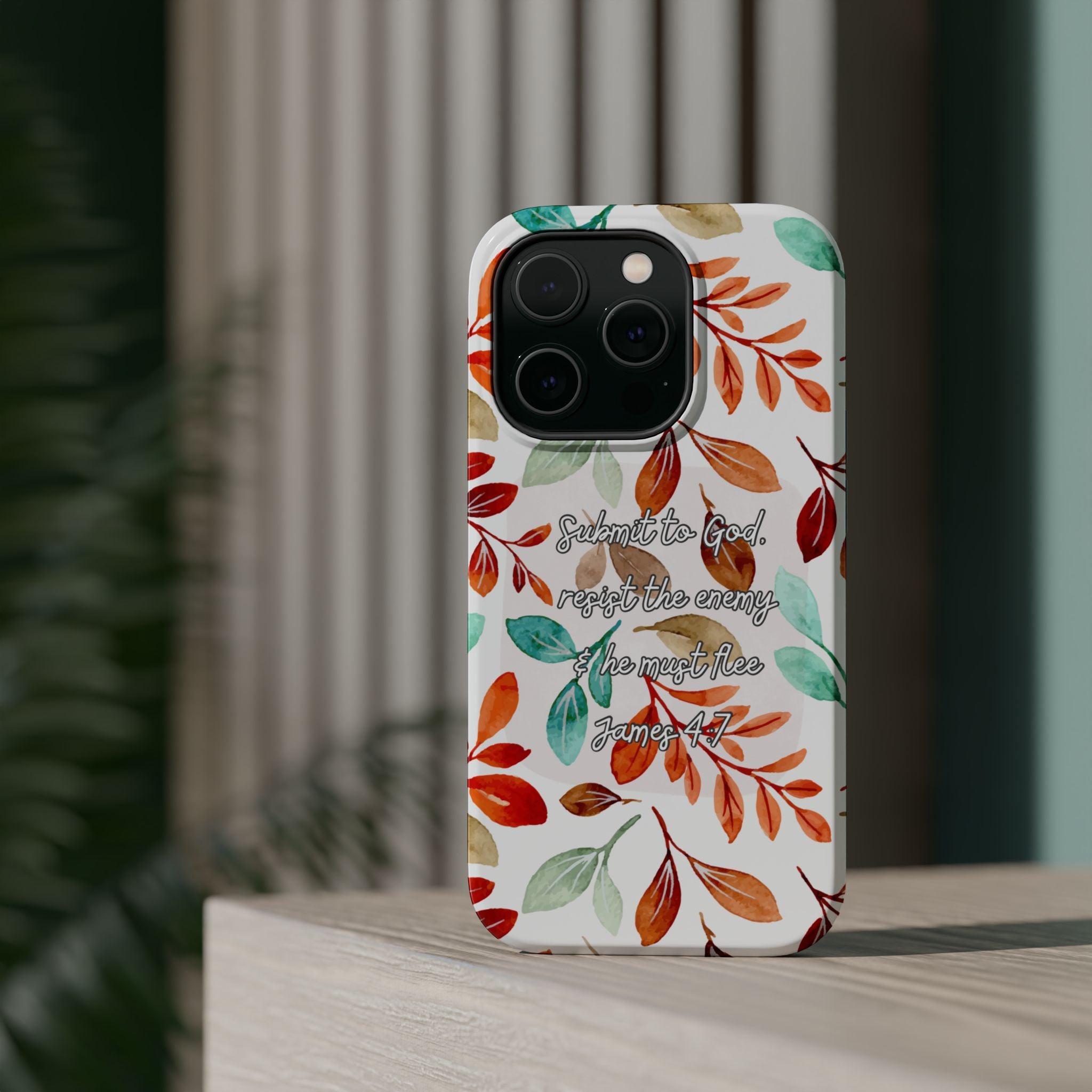 Submit to God Fall floral phone case
