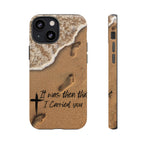 Footprints in the sand phone case