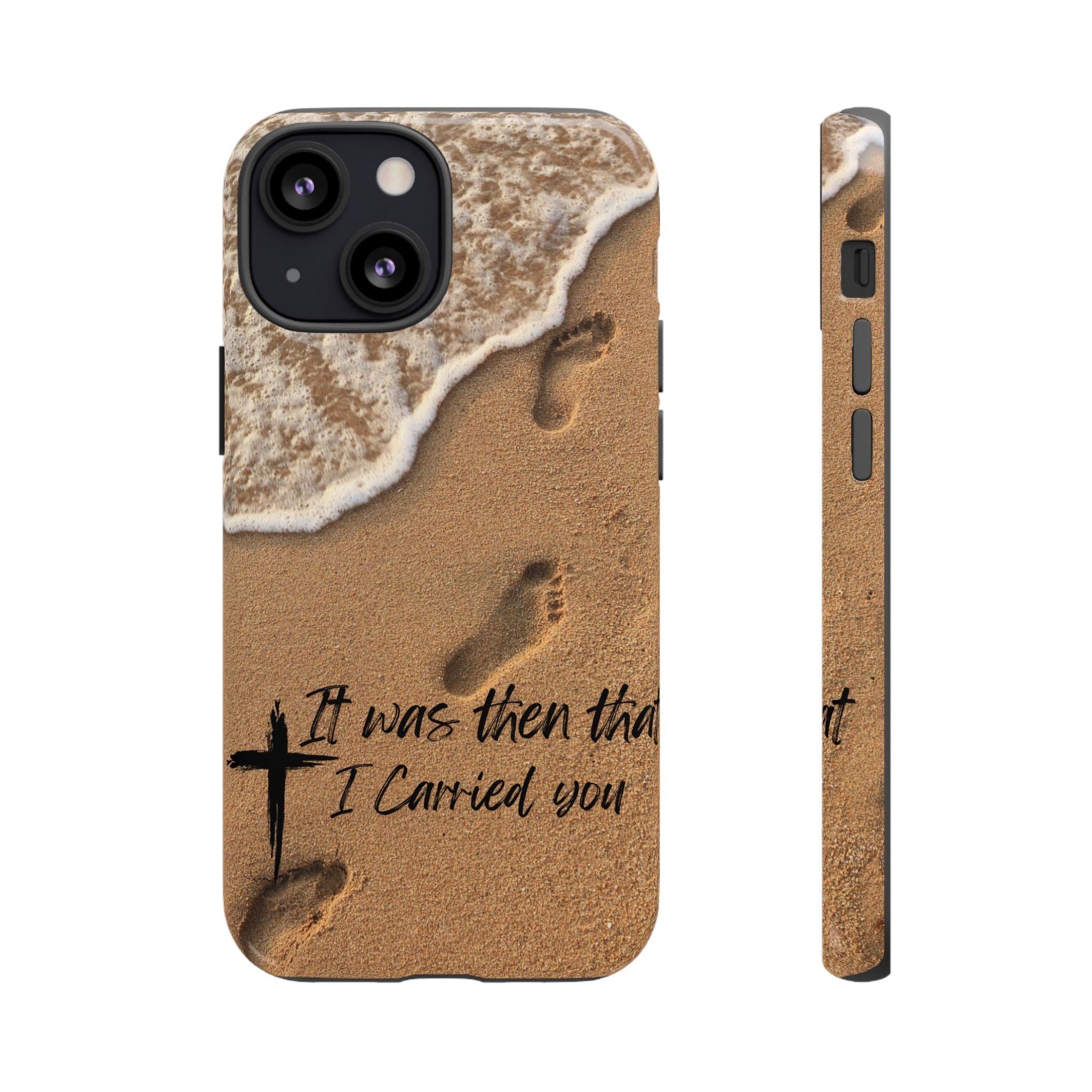 Footprints in the sand phone case