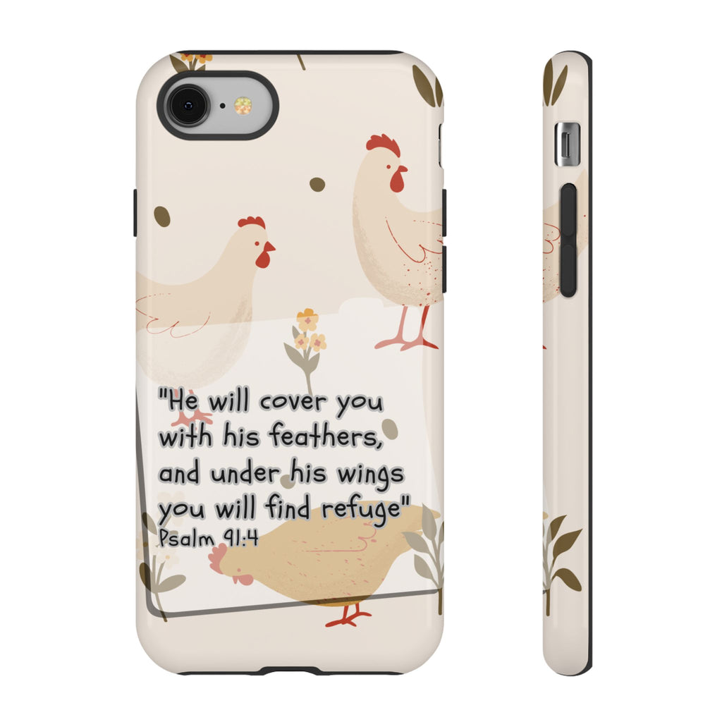 Psalm 91:4 Chicken Phone Case