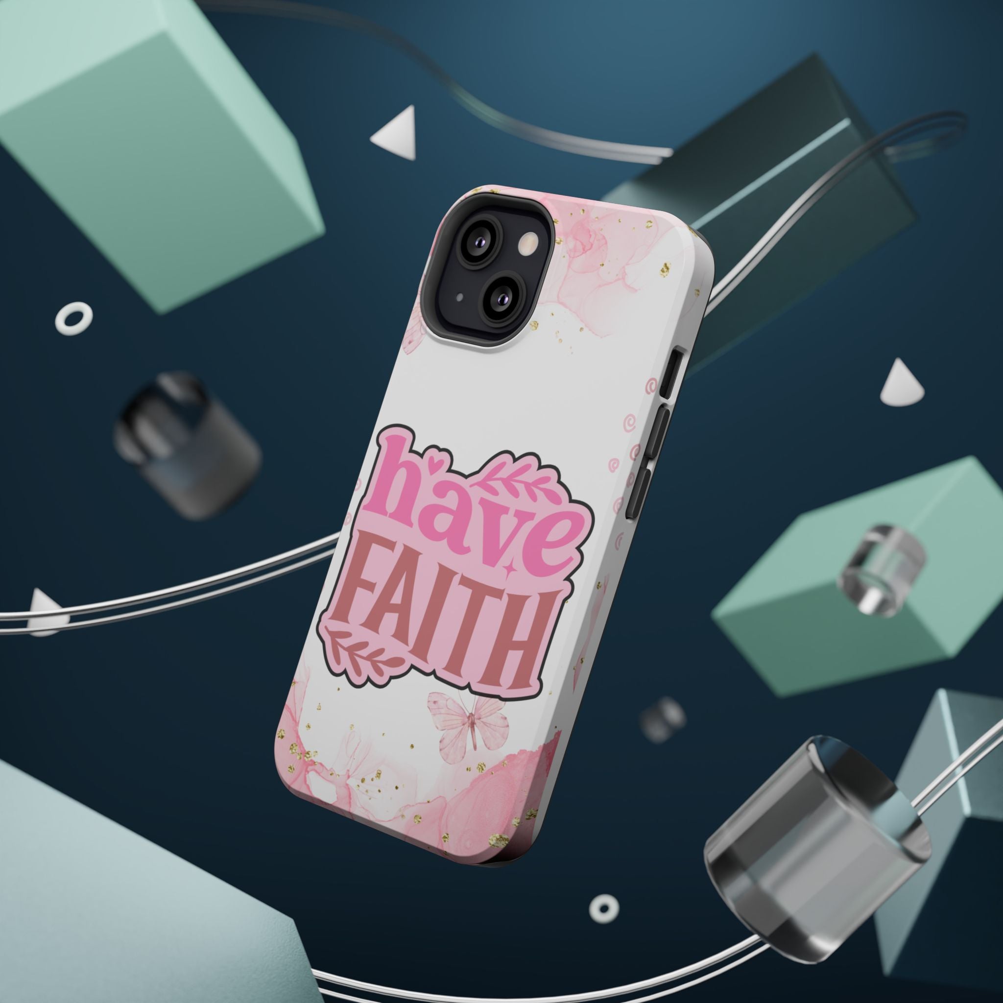 Have Faith Pink Butterfly Phone Case