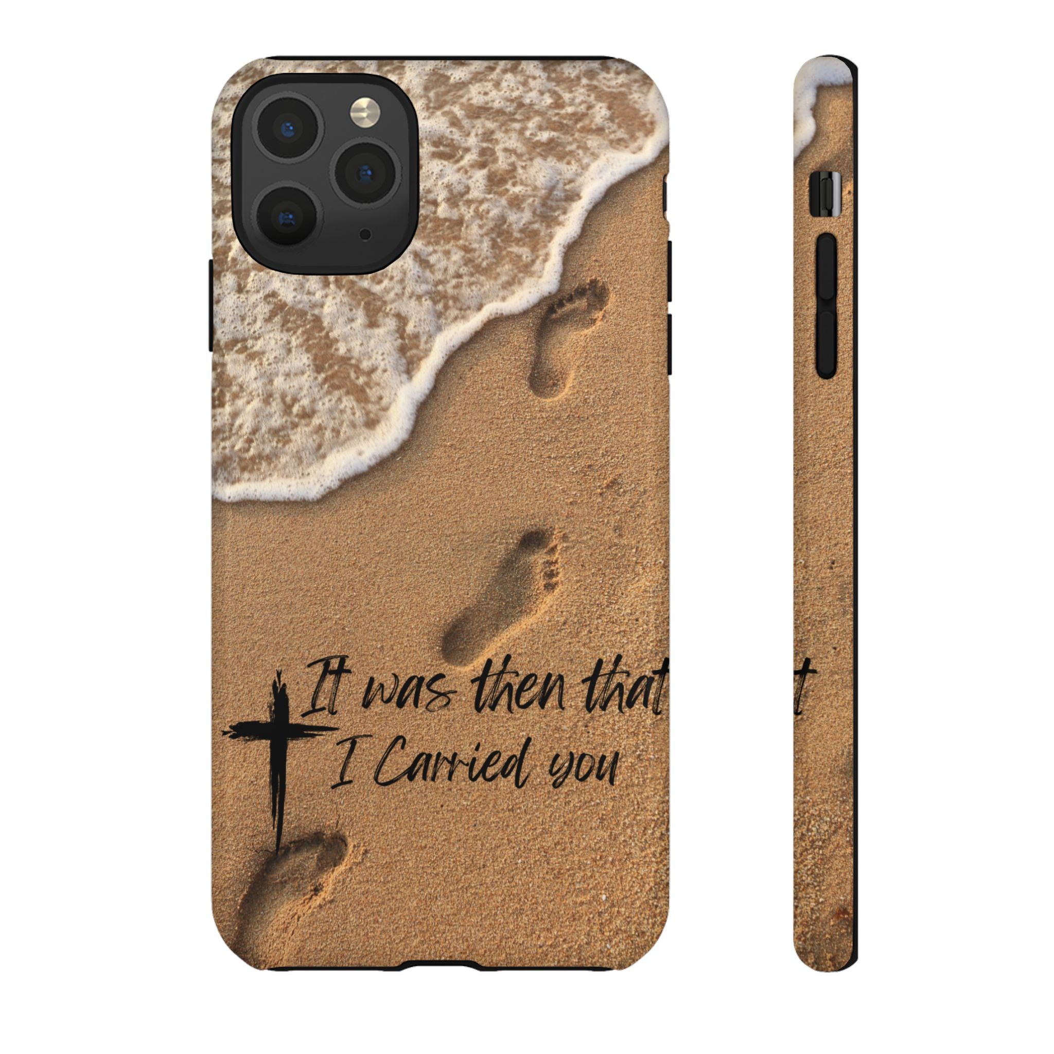 Footprints in the sand phone case