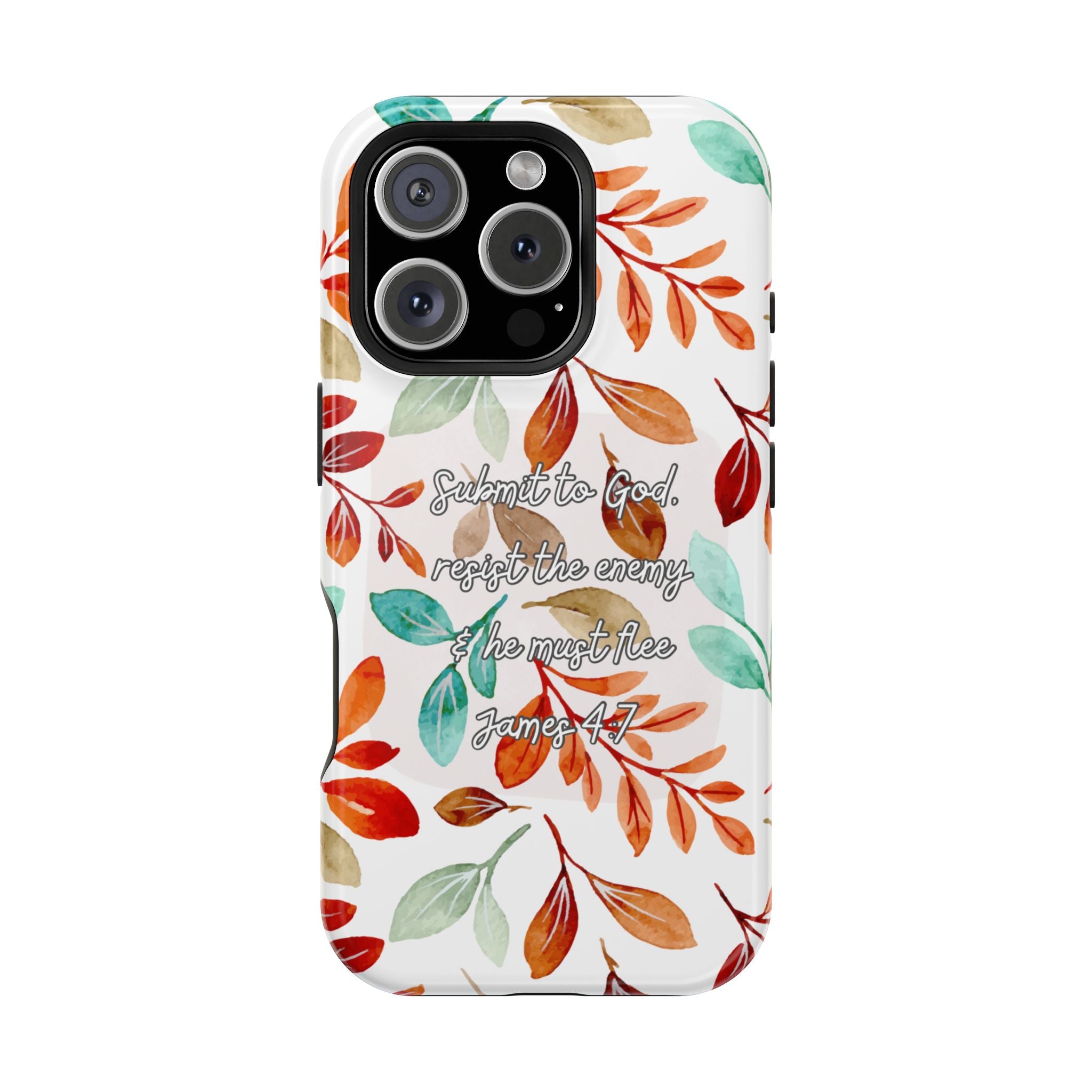Submit to God Fall floral phone case