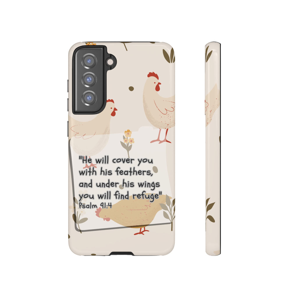 Psalm 91:4 Chicken Phone Case