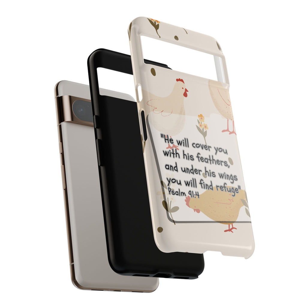 Psalm 91:4 Chicken Phone Case