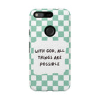 "With God, All Things Are Possible" Non MagSafe Phone Case