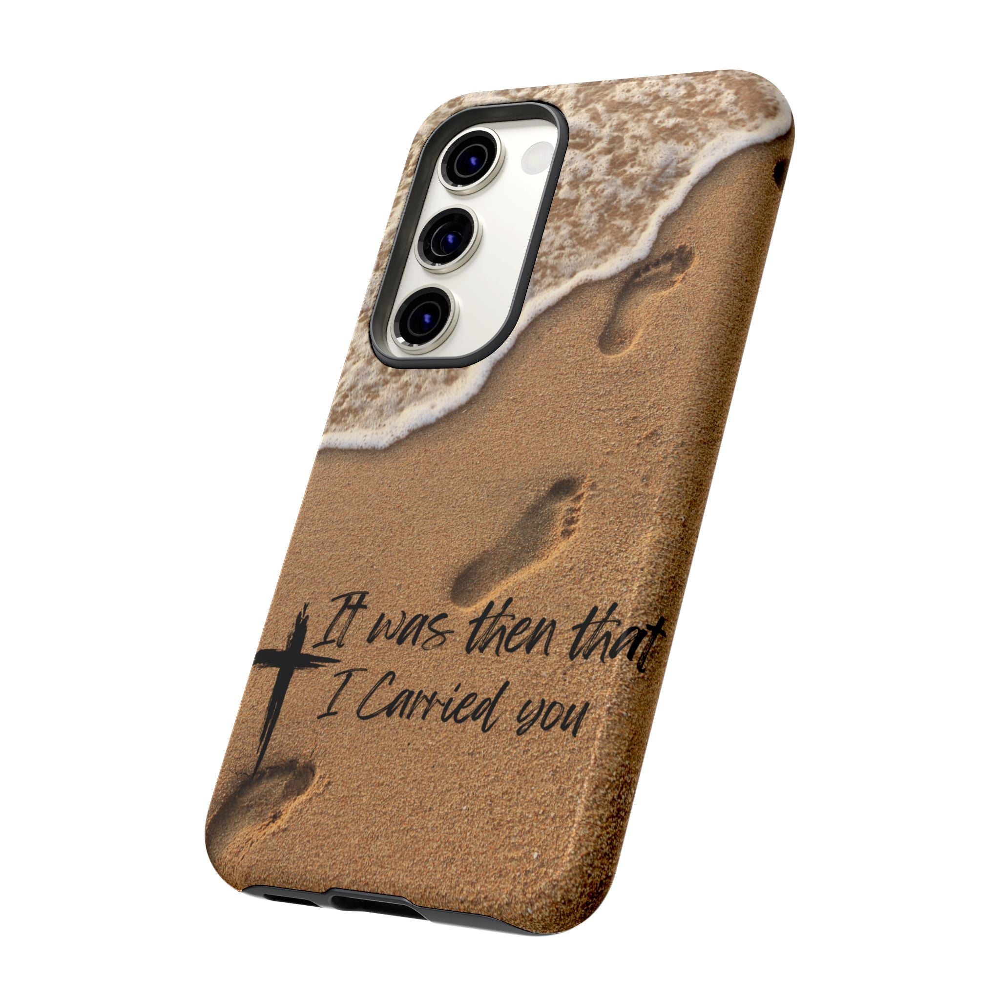 Footprints in the sand phone case