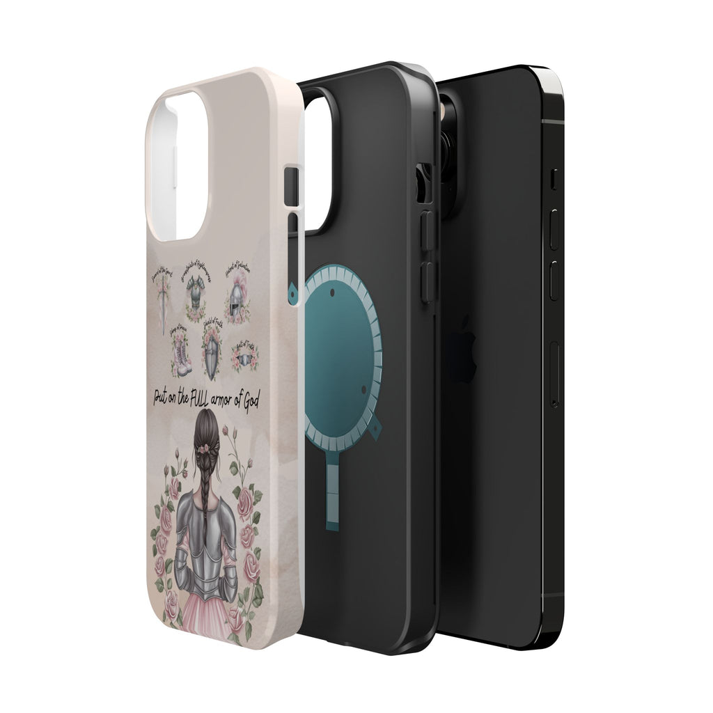 Armor of God Phone Case (dark hair, light skinned woman)