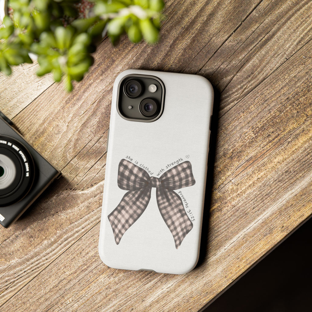 Proverbs 31 Rustic Bow Non MagSafe Phone Case