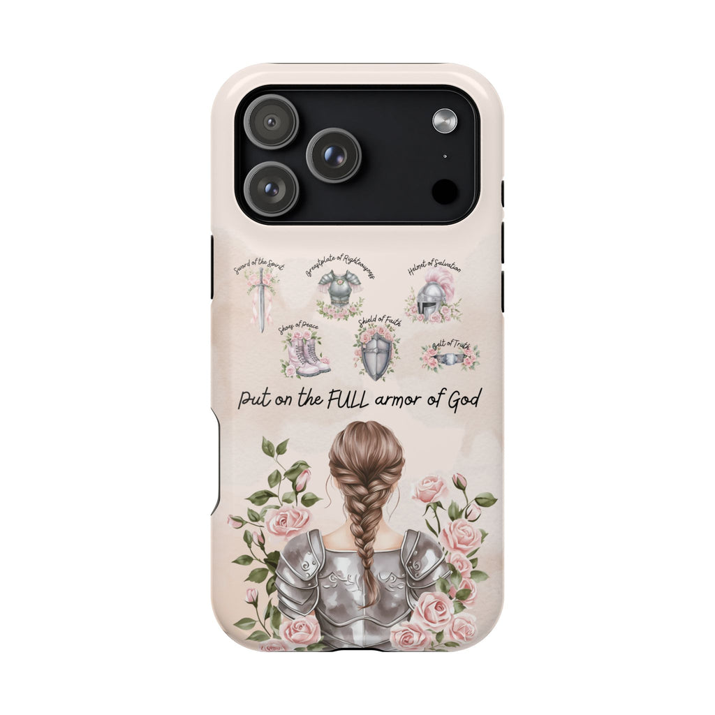 Armor of God (brown hair) phone case