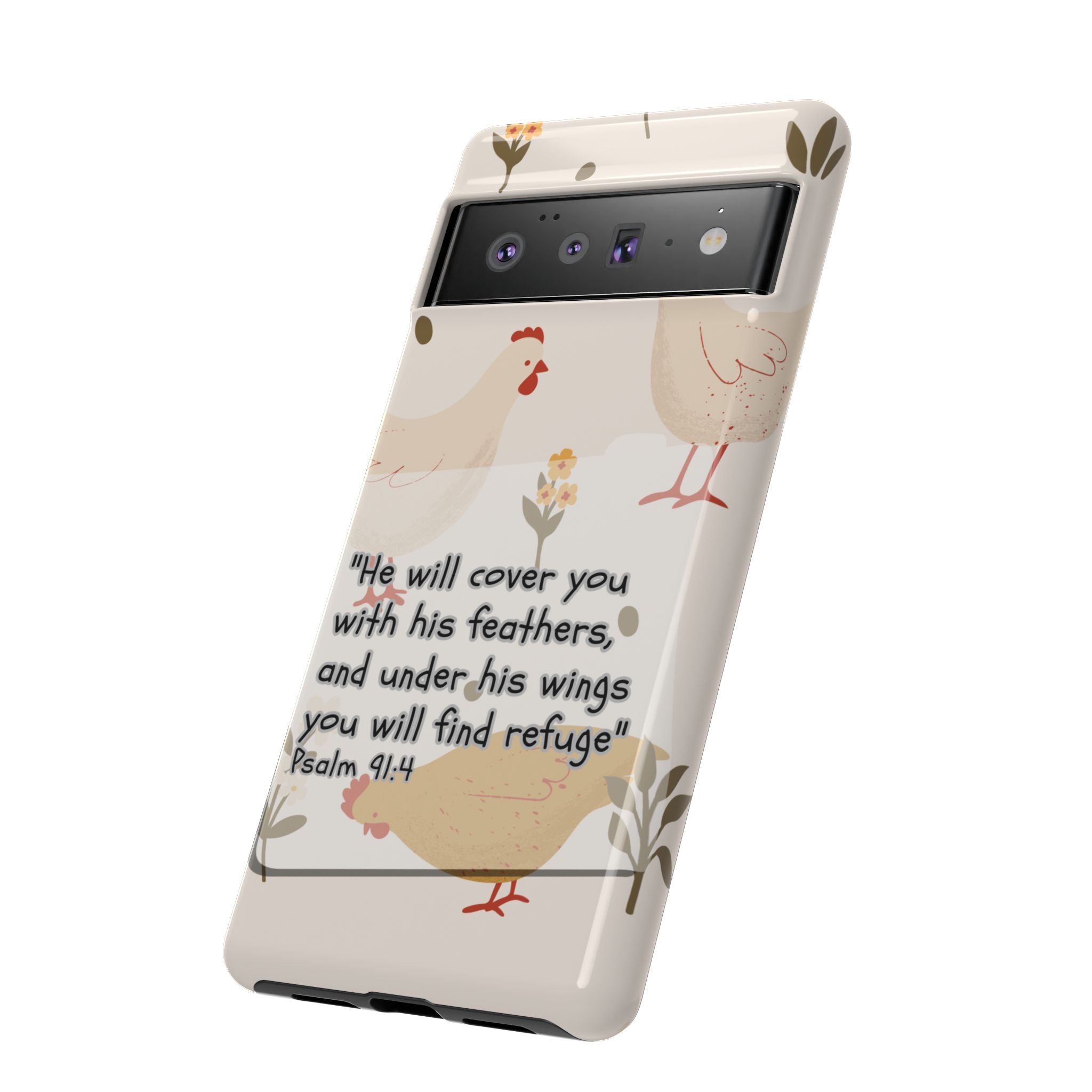 Psalm 91:4 Chicken Phone Case