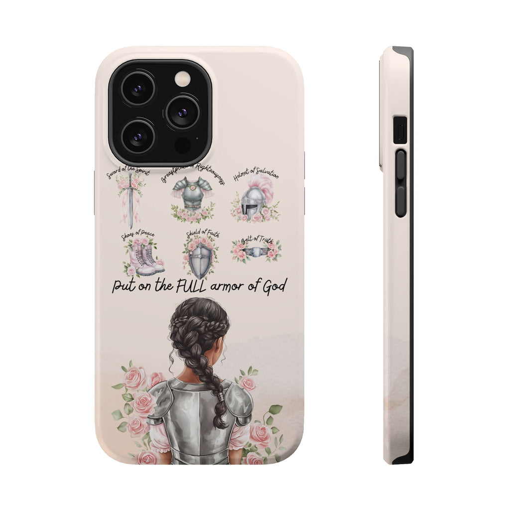 Armor of God (Dark haired woman) phone case