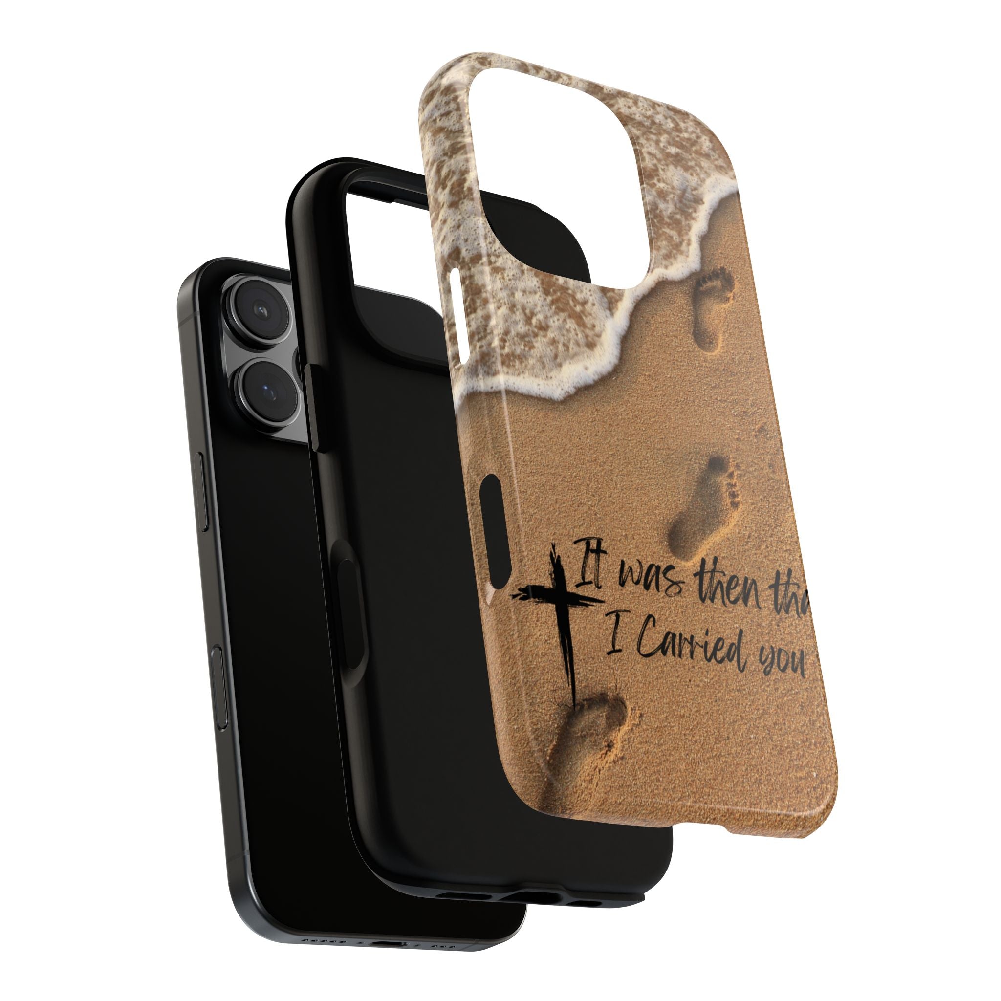 Footprints in the sand phone case