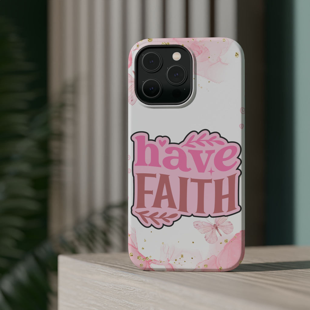 Have Faith Pink Butterfly Phone Case