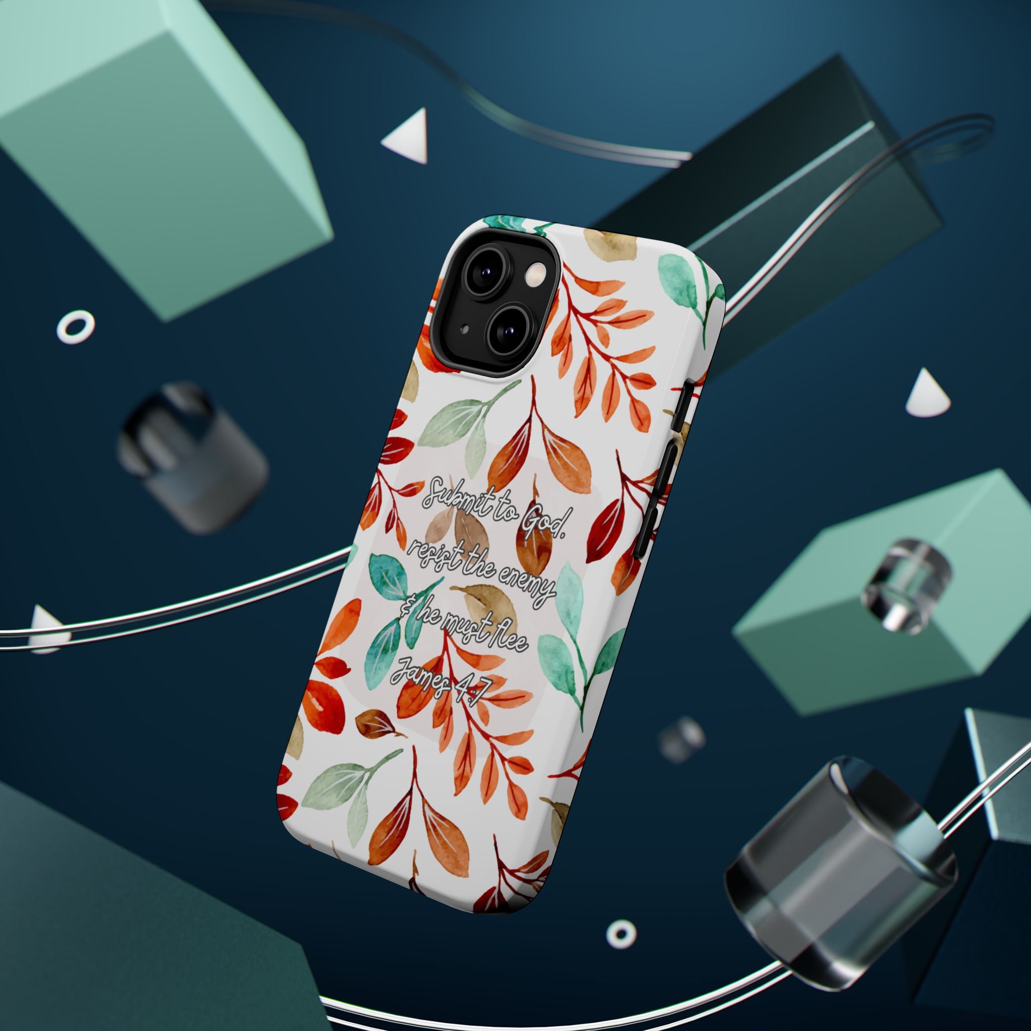 Submit to God Fall floral phone case