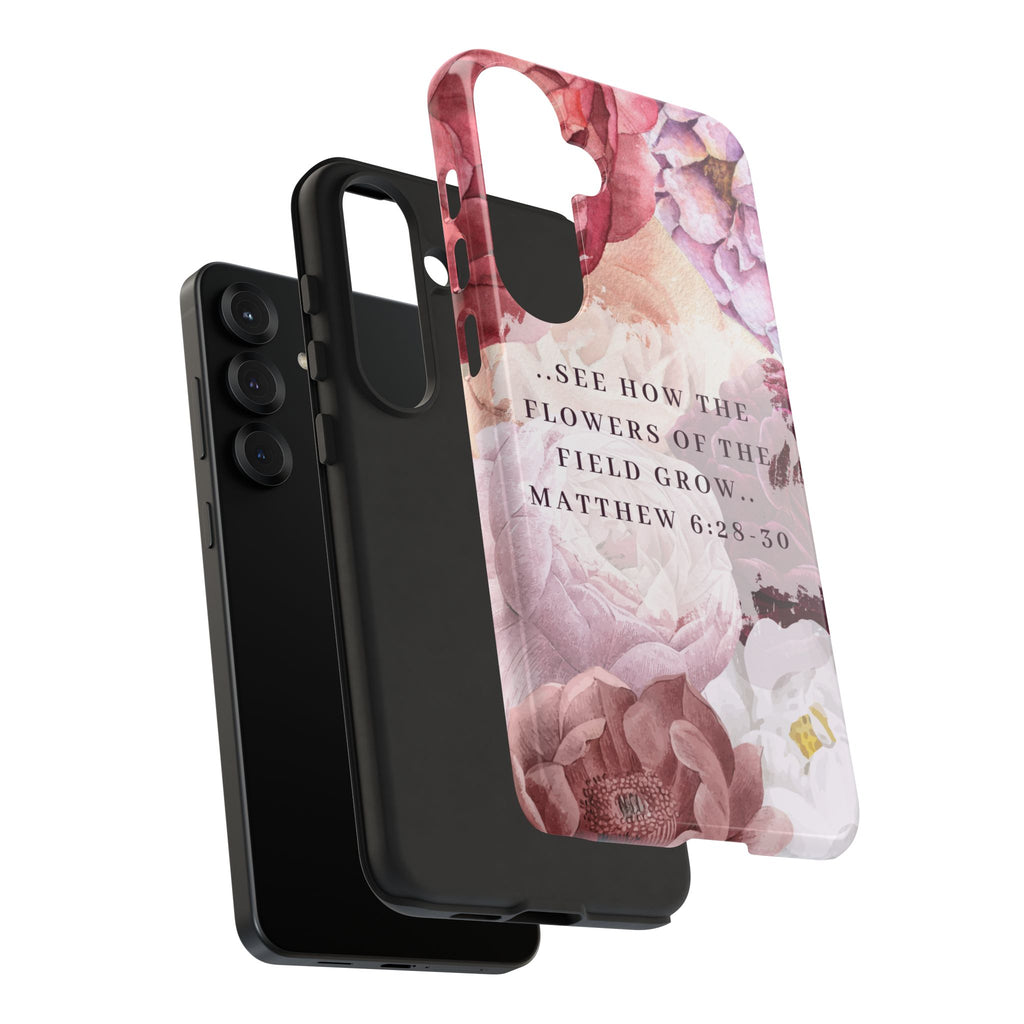 Matthew 6:28 Floral Samsung/Android Phone Case