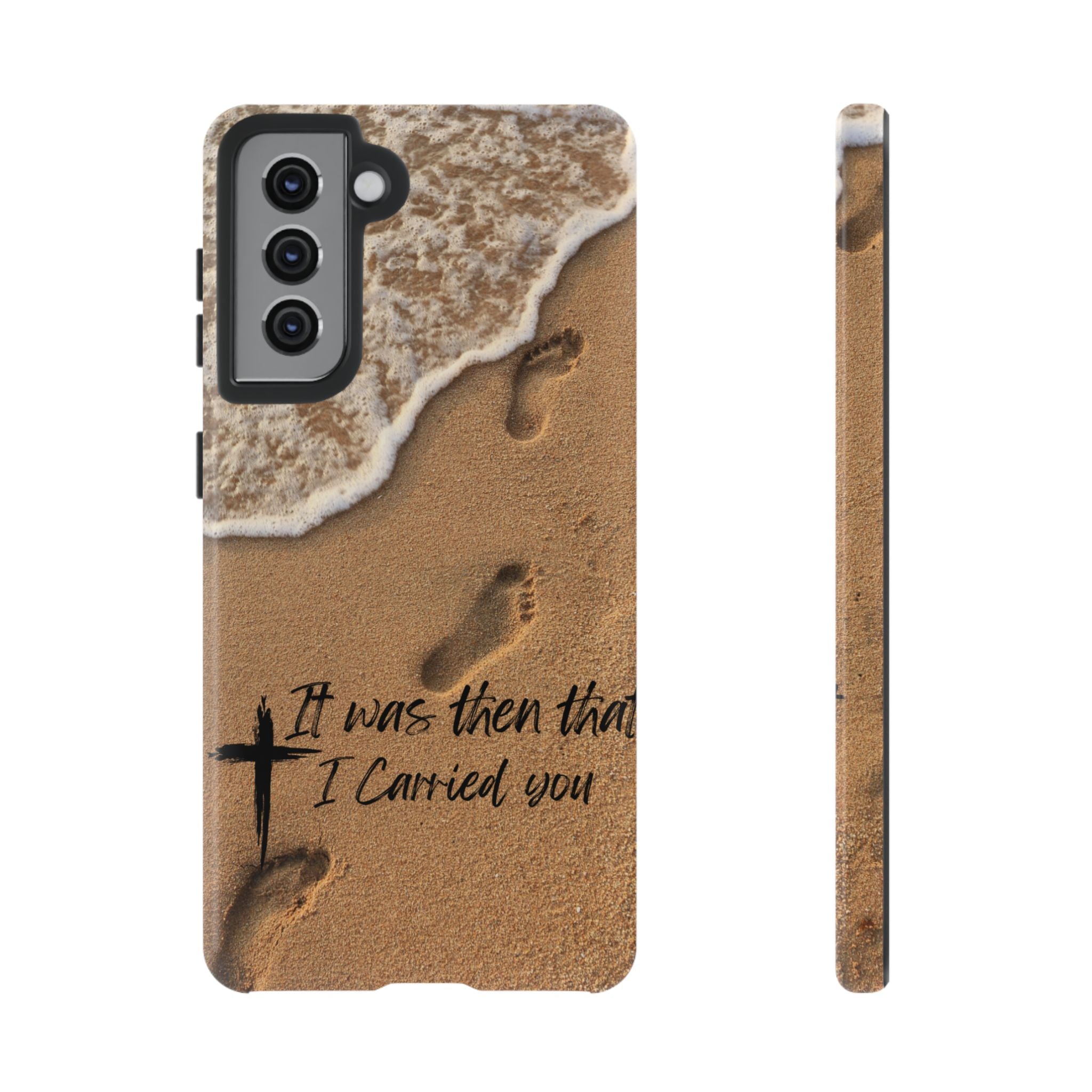 Footprints in the sand phone case