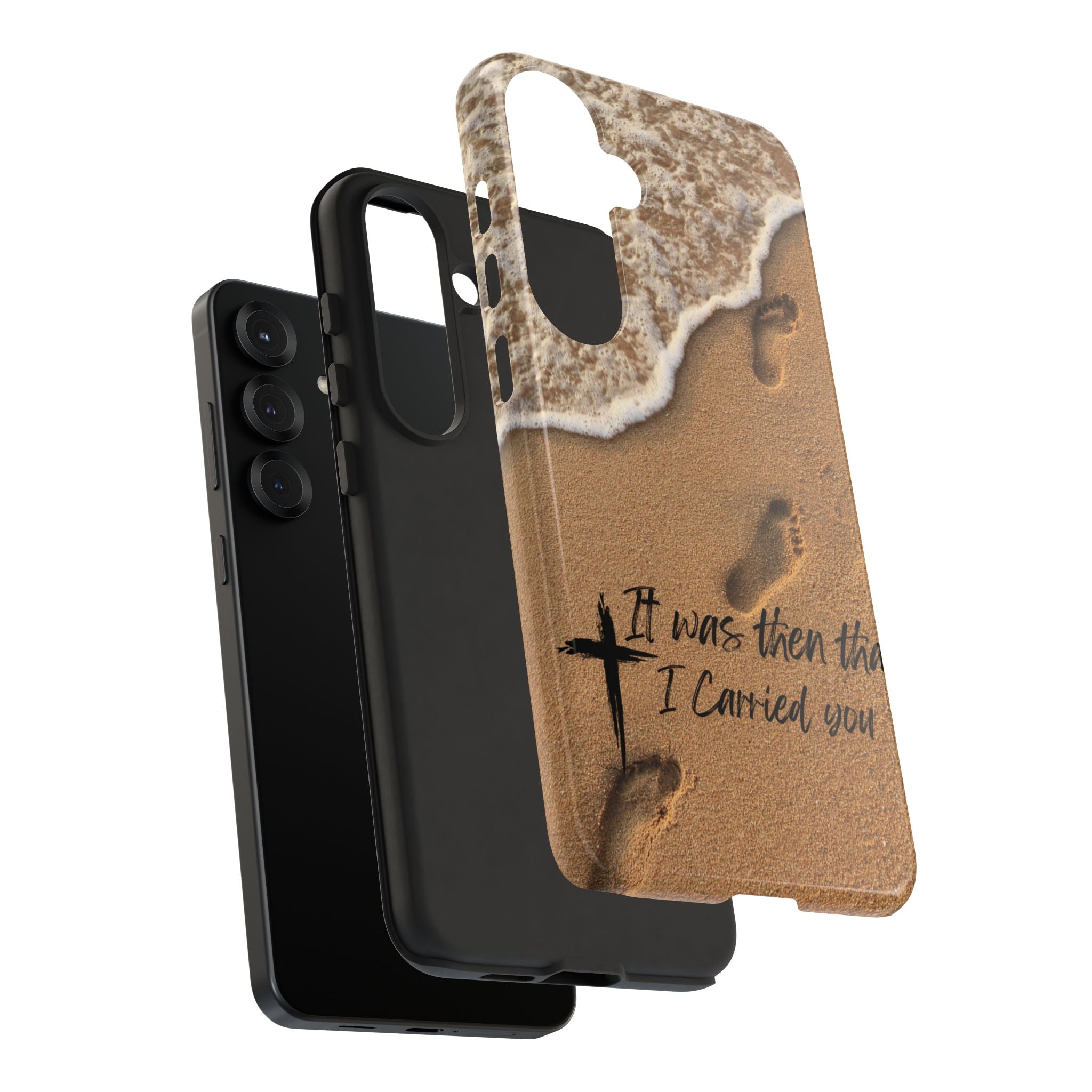 Footprints in the sand phone case