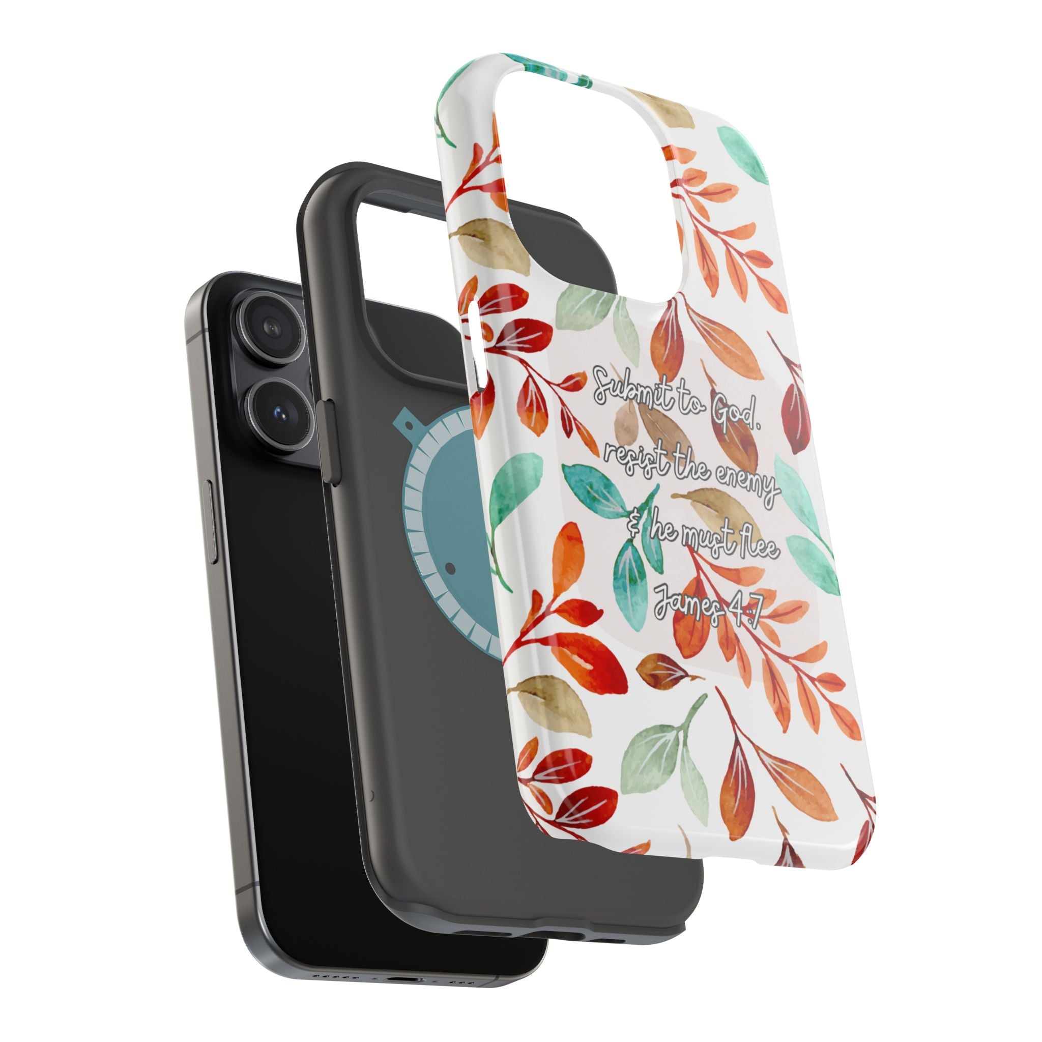 Submit to God Fall floral phone case