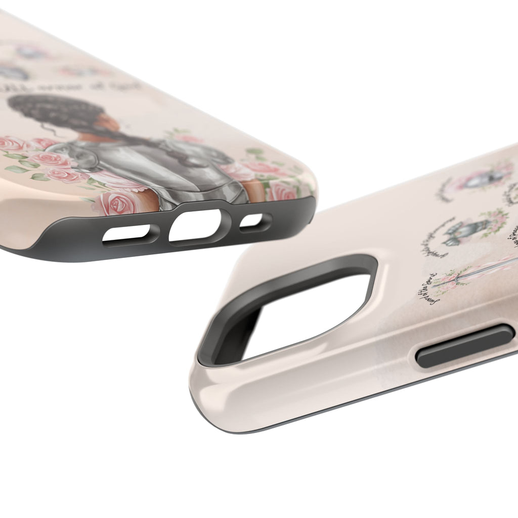 Armor of God (Dark haired woman) phone case