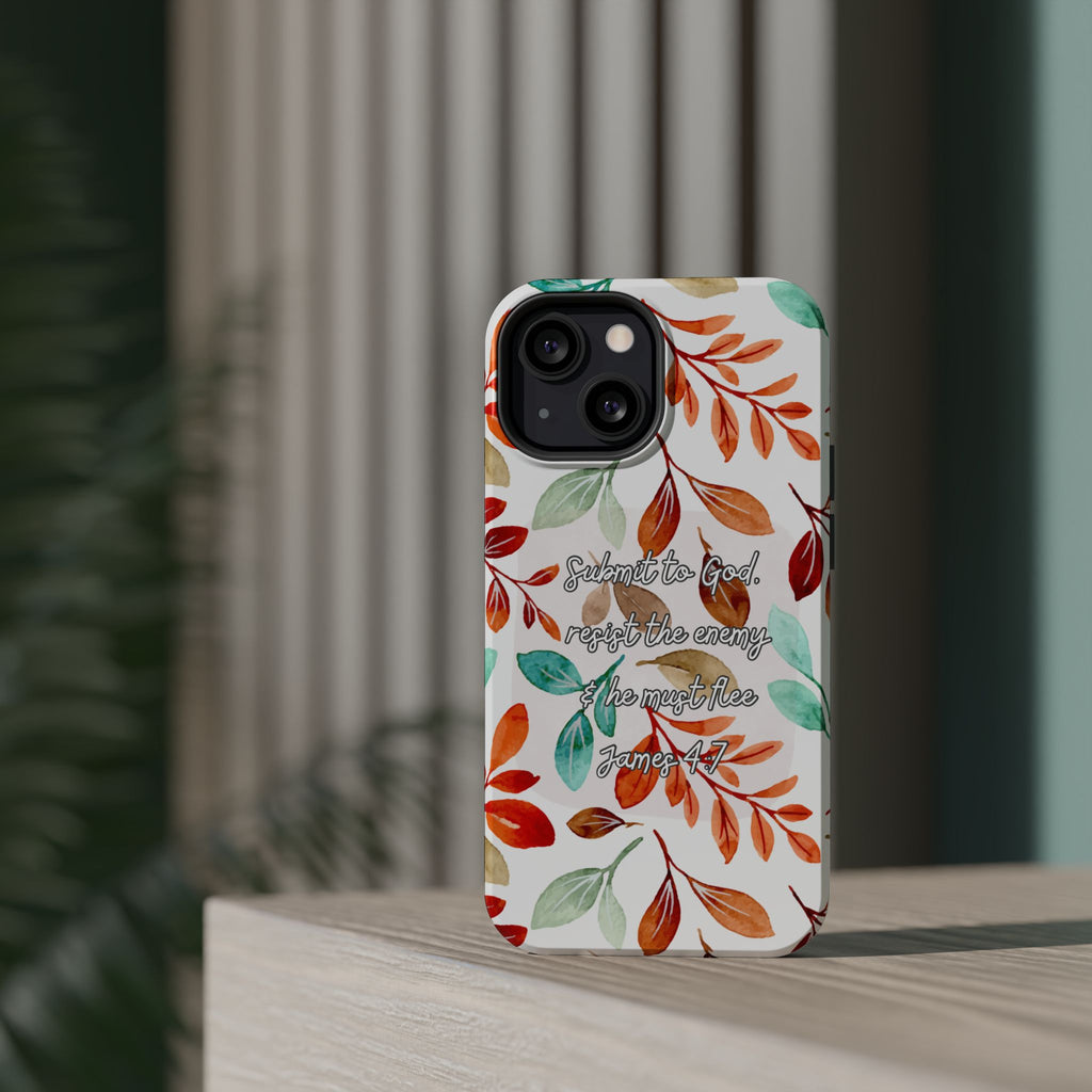 Submit to God Fall floral phone case