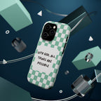 'With God' Checkered Phone Case