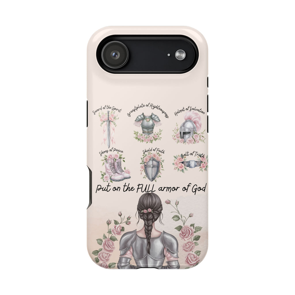 Armor of God Phone Case (dark hair, light skinned woman)