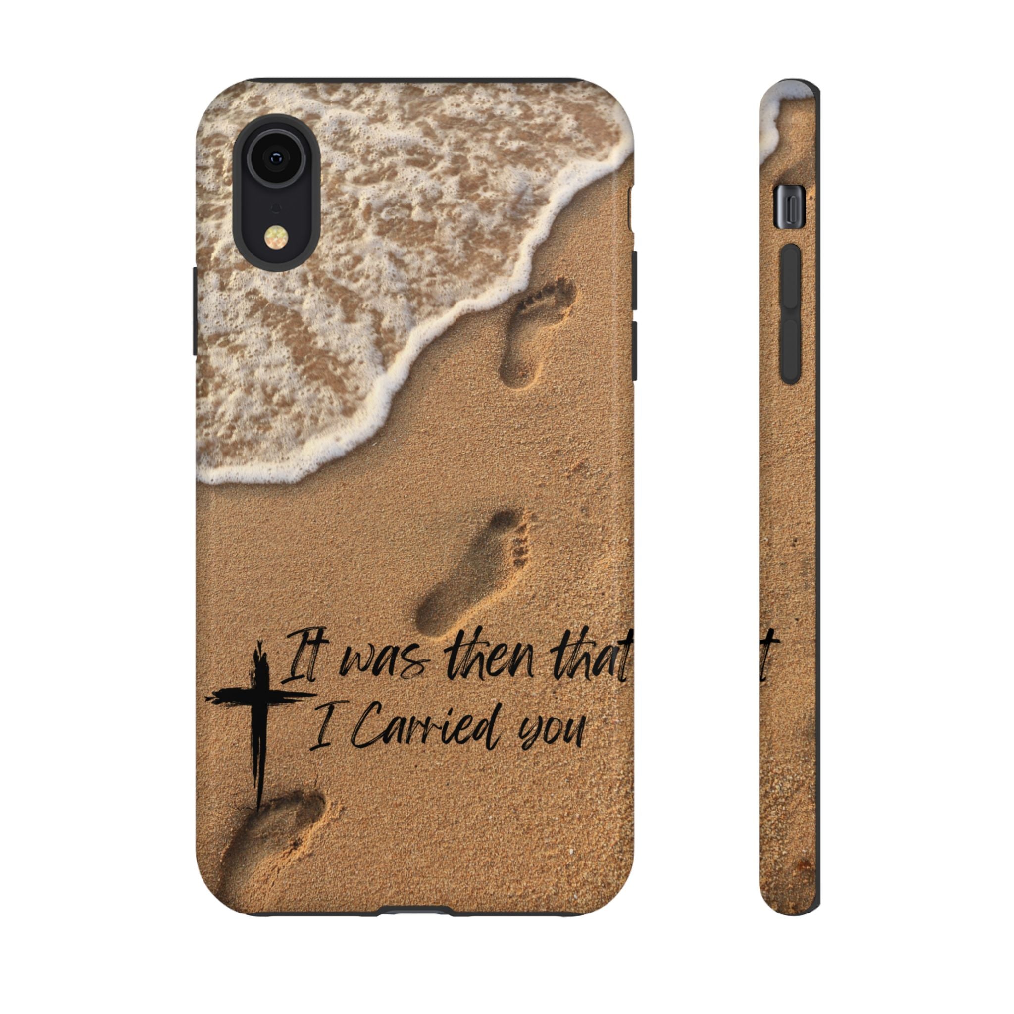 Footprints in the sand phone case