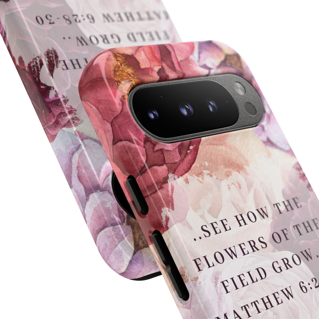 Matthew 6:28 Floral Samsung/Android Phone Case
