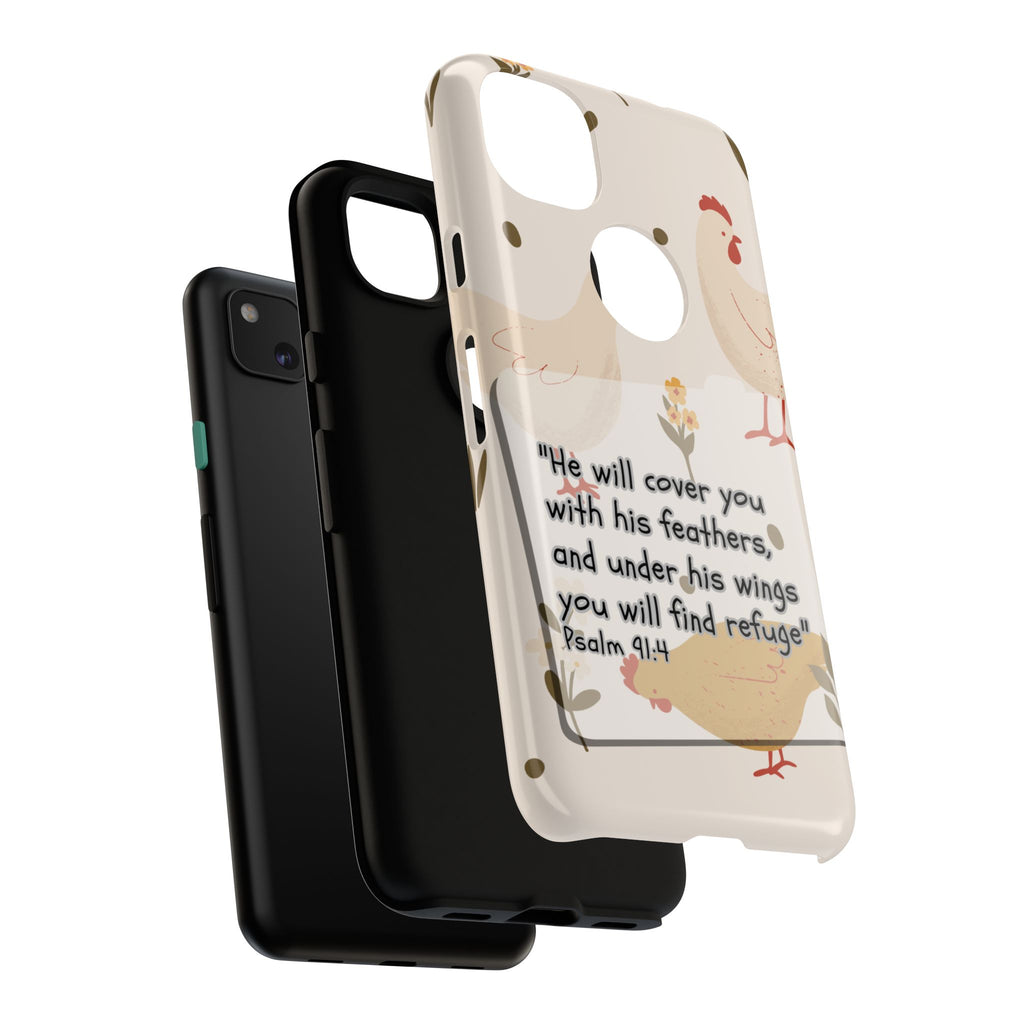 Psalm 91:4 Chicken Phone Case