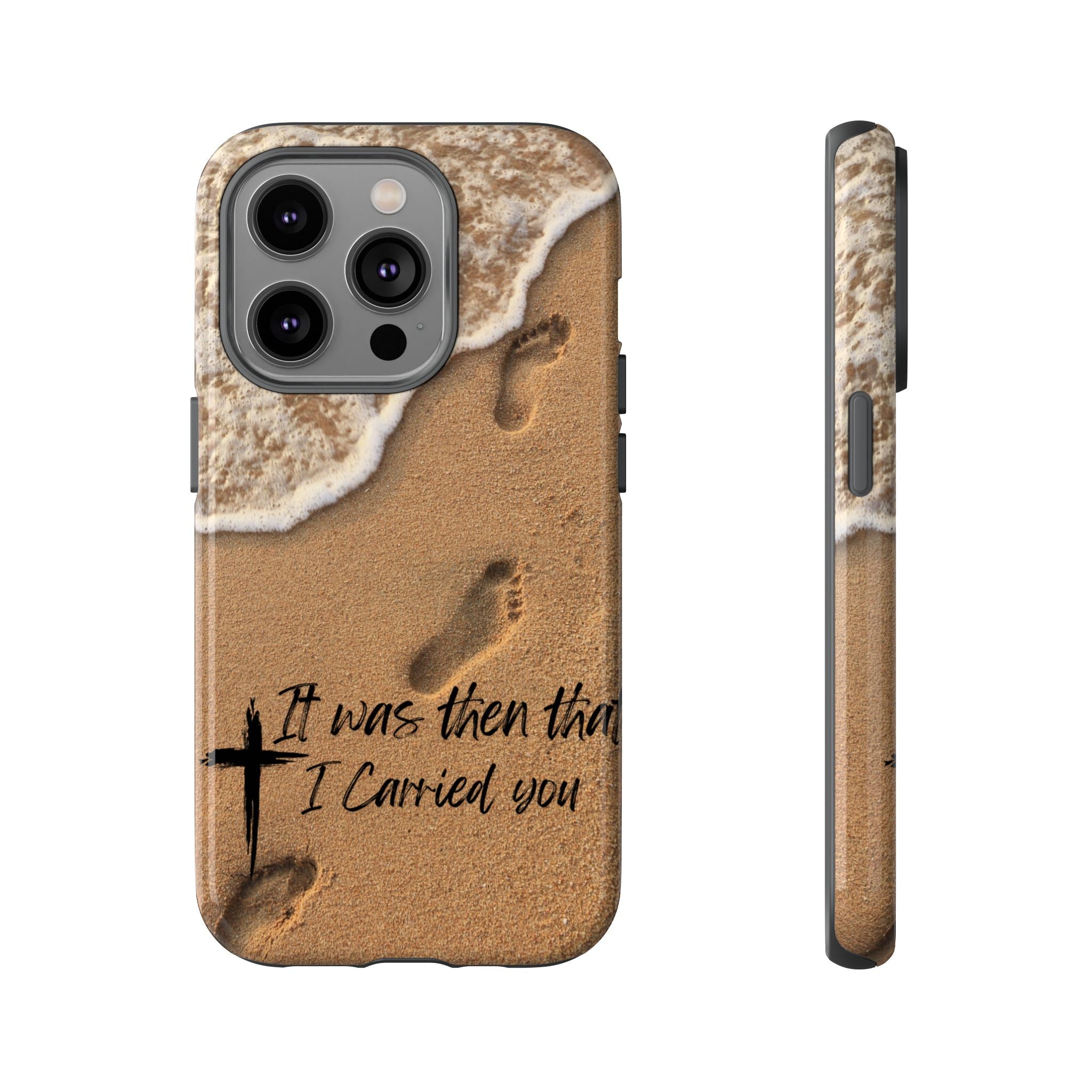Footprints in the sand phone case