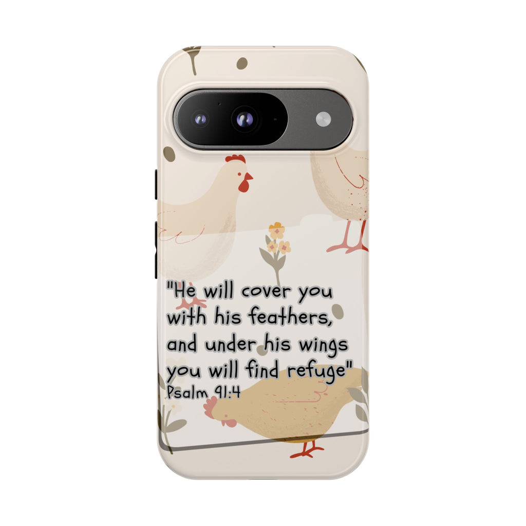 Psalm 91:4 Chicken Phone Case