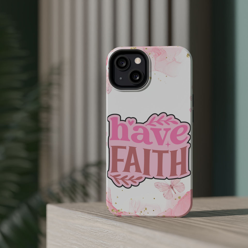 Have Faith Pink Butterfly Phone Case