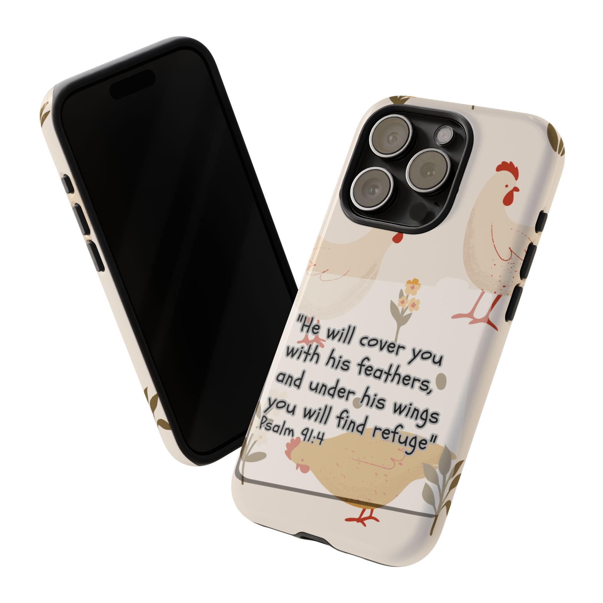 Psalm 91:4 Chicken Phone Case