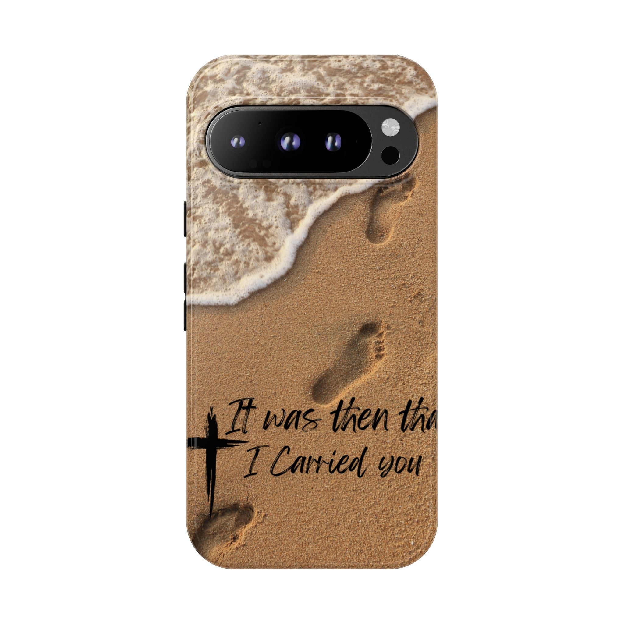 Footprints in the sand phone case