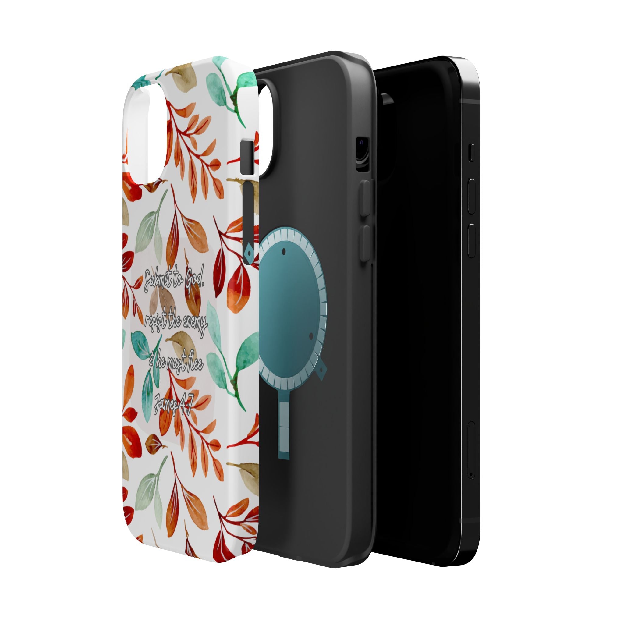 Submit to God Fall floral phone case