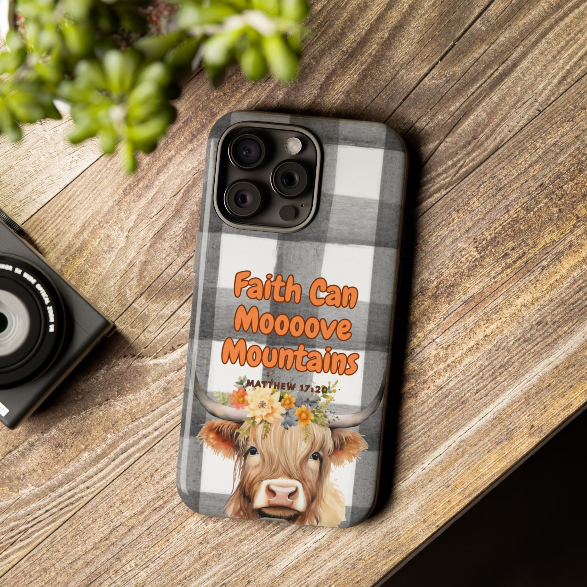 Faith Can Mooooove Mountains Phone Case