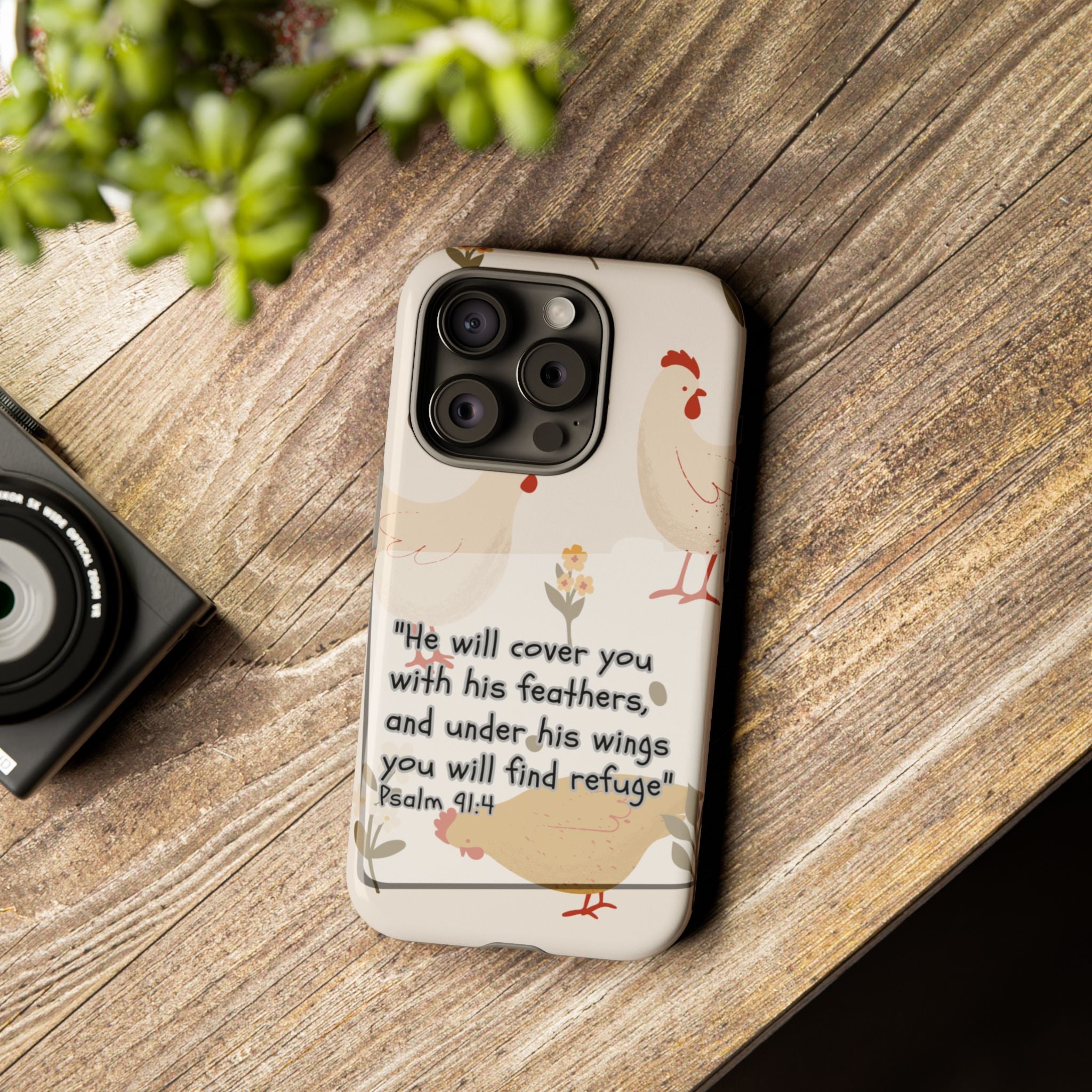 Psalm 91:4 Chicken Phone Case
