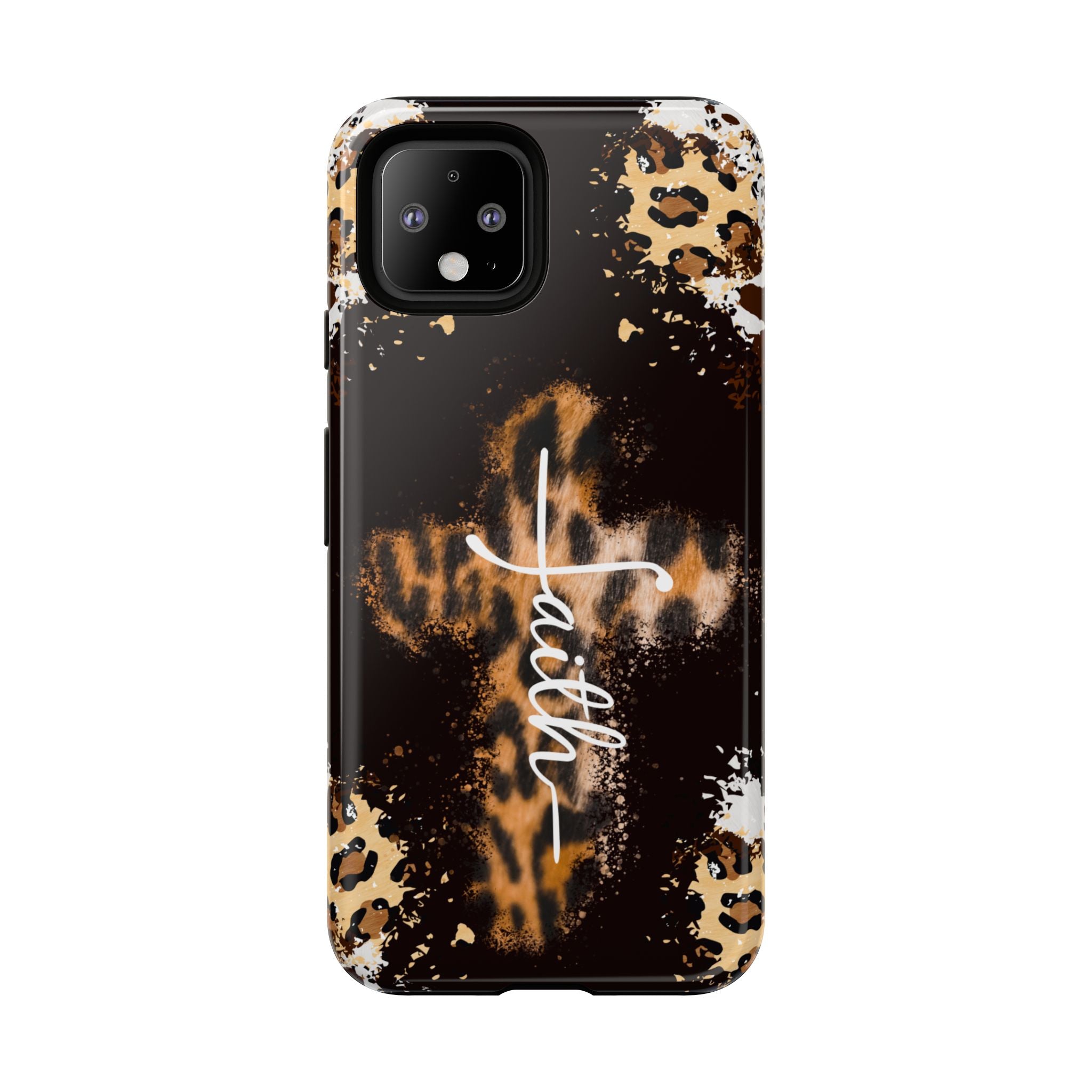 Faith Leopard Cross Non MagSafe Phone Case