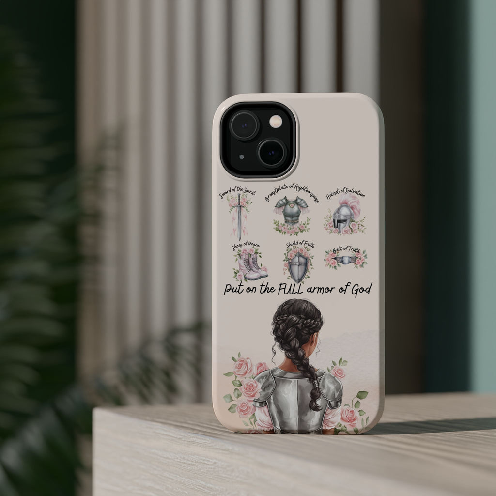 Armor of God (Dark haired woman) phone case