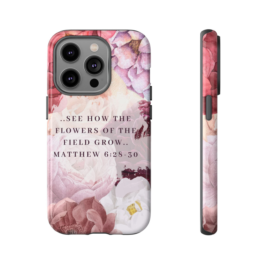 Matthew 6:28 Floral Samsung/Android Phone Case
