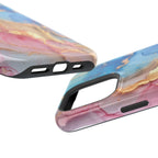 Pink & Blue Marbled MagSafe Phone case