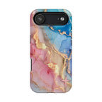 Pink & Blue Marbled MagSafe Phone case